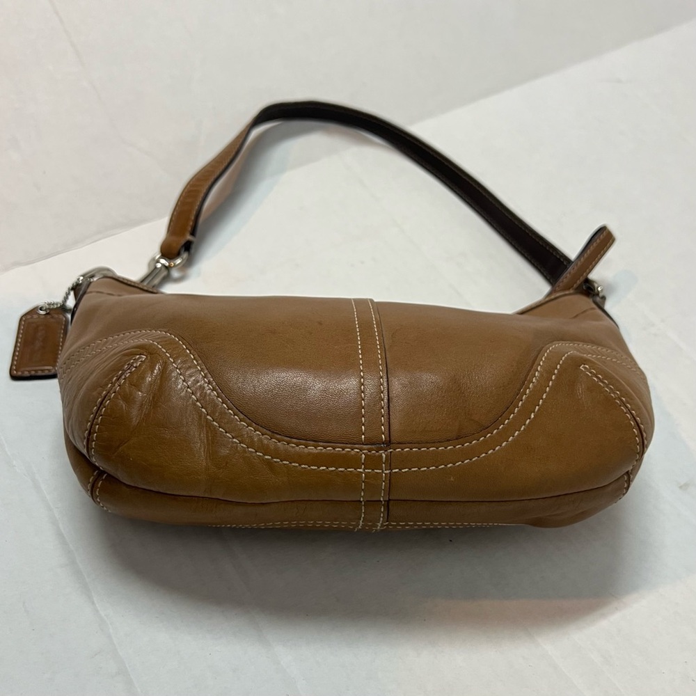 COACH Soho Mini Hobo Camel Tan Leather Crescent Y2K Shoulder Bag 4283 - Picture 5 of 10